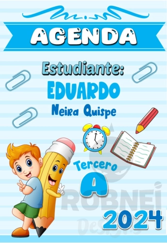 Agenda Caratula Celeste